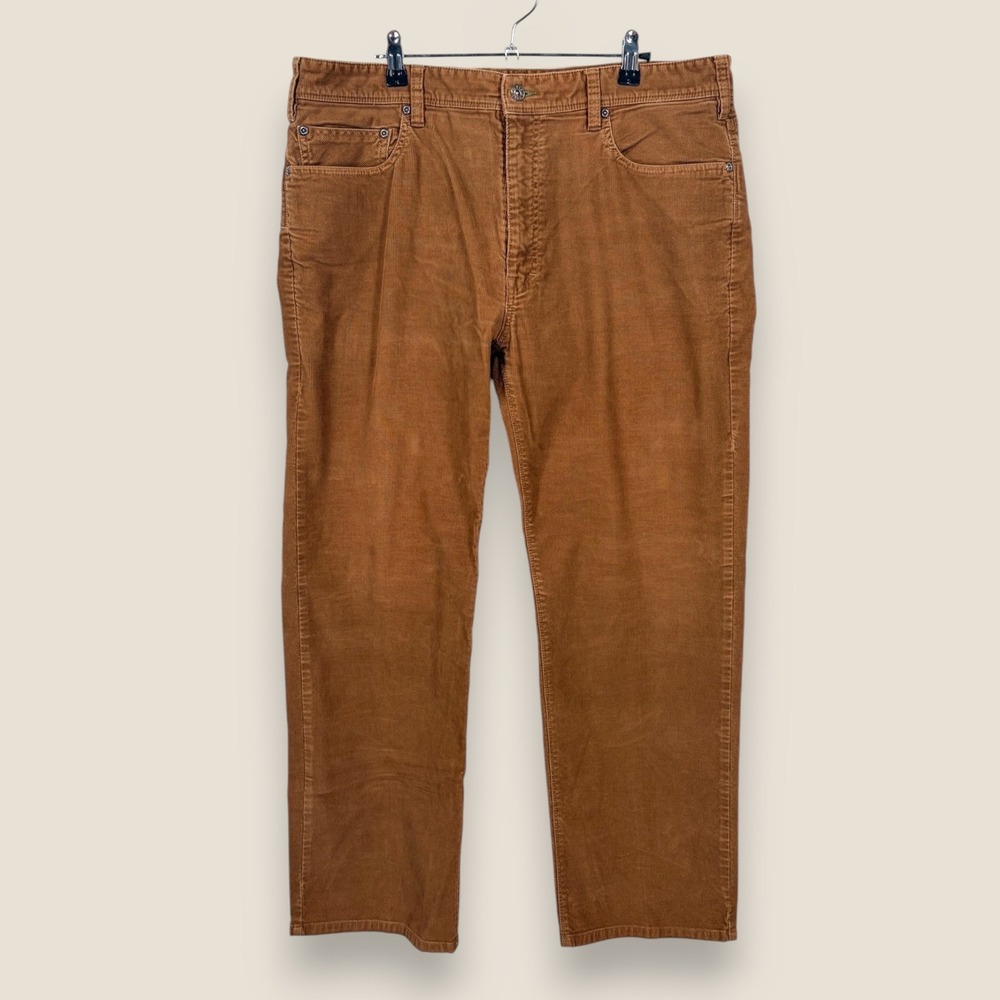 Orvis 1856 Five Pocket Corduroy Pants Mens 38x30 Brown Stretch Casual Rugged